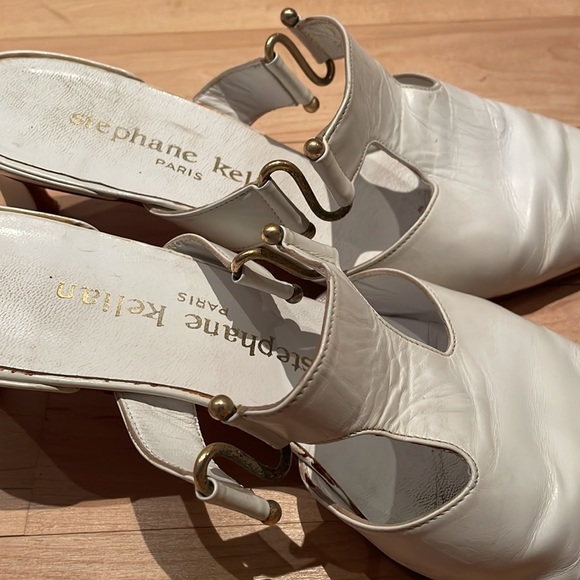 Stephane Kelian white leather kitten heels - Picture 4 of 4